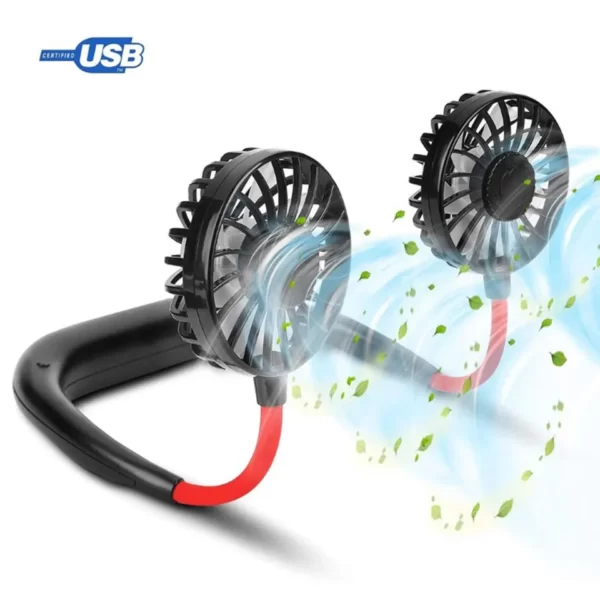 Rechargeable LED Neck Fan