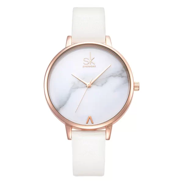 Watches White Leather Female Waterproof