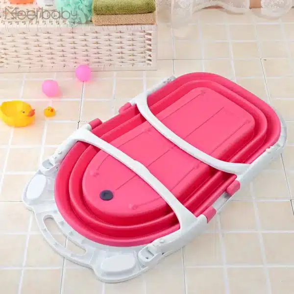 Folding plastic baby spa