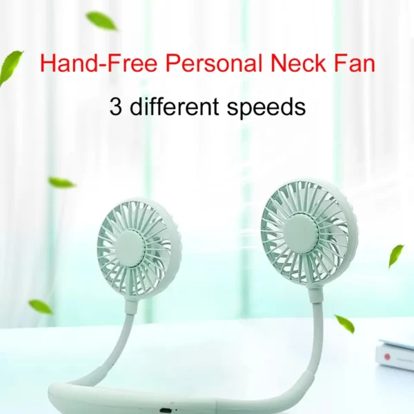 Rechargeable LED Neck Fan