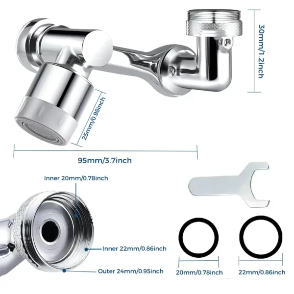 Water tap 360 degrees