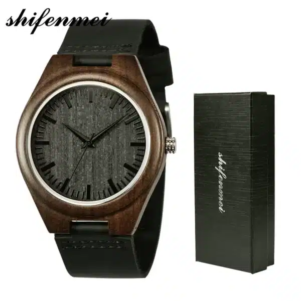 Men Japan Wooden Watch