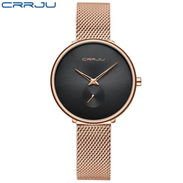 Mesh gold band Quartz womens watches