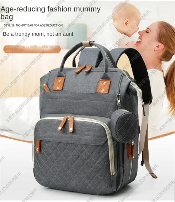 Travel bag for baby essentials without bed