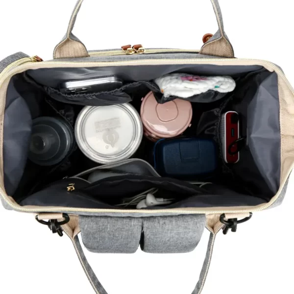 Travel bag for baby essentials with bed