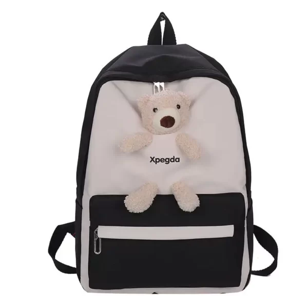 Ornament Bear Cute School Bag for Girls