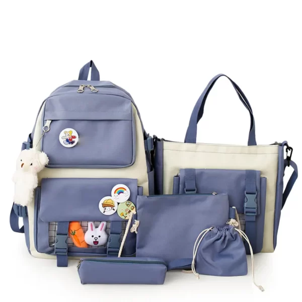 Kids School Bags 5*1 Set 5 Piece