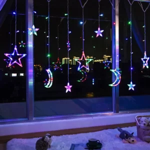 RGB Decoration Ramadan star and crescent moon
