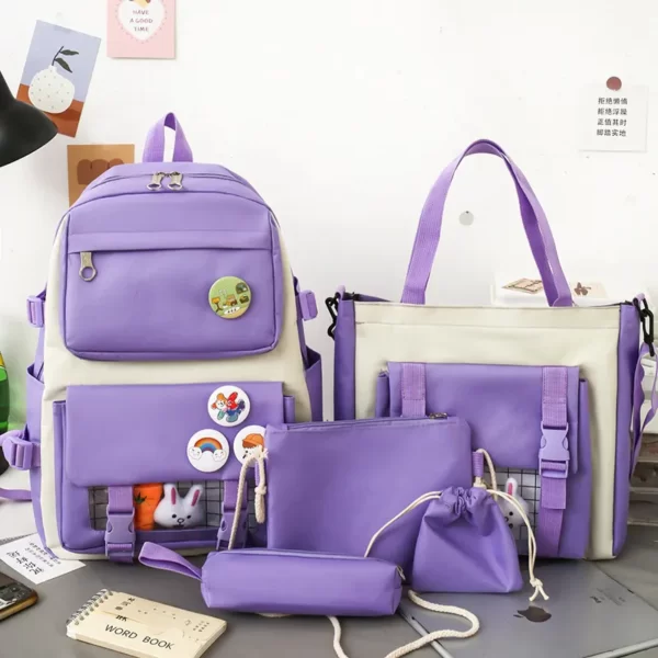 Kids School Bags 5*1 Set 5 Piece