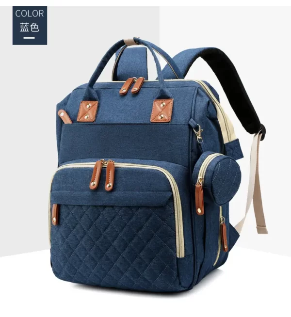 Travel bag for baby essentials with bed