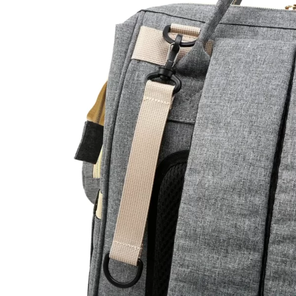 Travel bag for baby essentials with bed