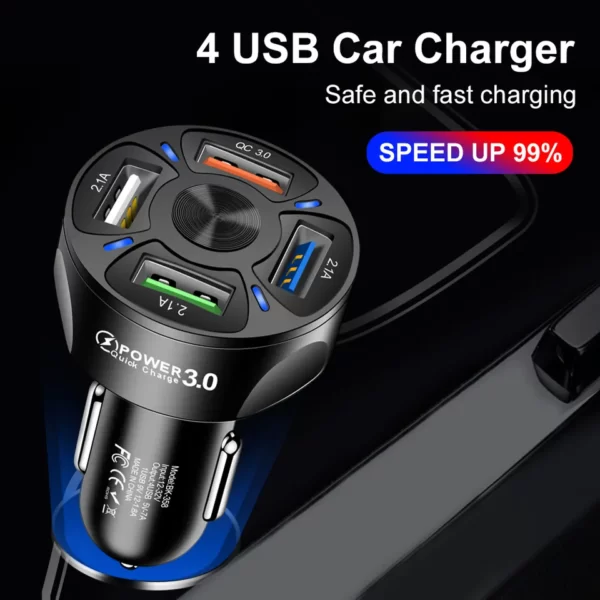 4 in 1 car charger 20 and 35 W
