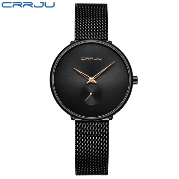 Mesh gold band Quartz womens watches