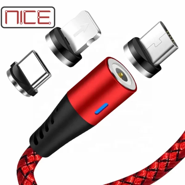 360 Degree USB Magnetic Charging cables for IOS Android Type C