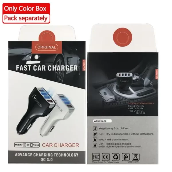 4 port car charger 3.0