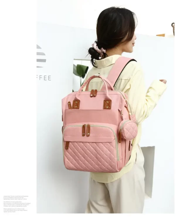 Travel bag for baby essentials with bed