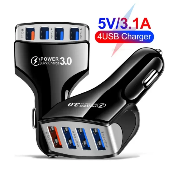 4 port car charger 3.0