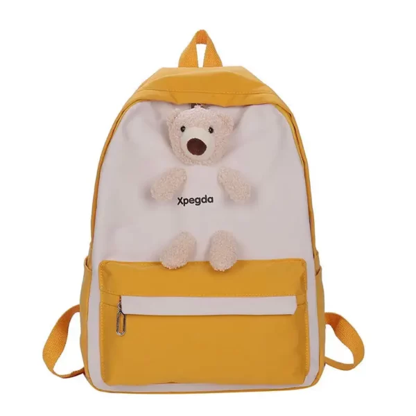 Ornament Bear Cute School Bag for Girls