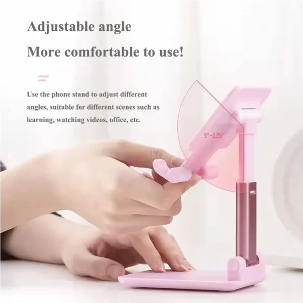 Foldable mobile holder for desk