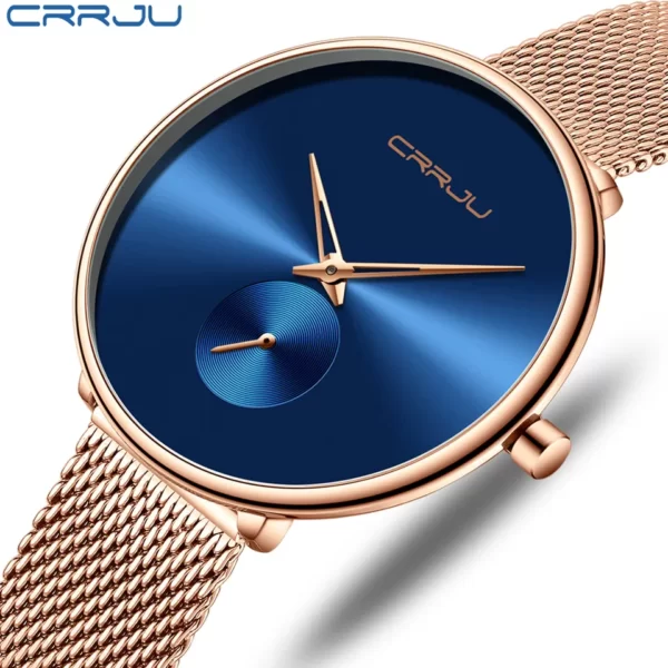 Mesh gold band Quartz womens watches