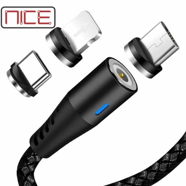 360 Degree USB Magnetic Charging cables for IOS Android Type C