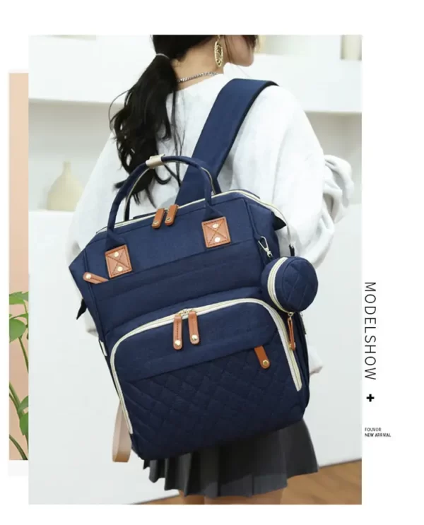 Travel bag for baby essentials without bed