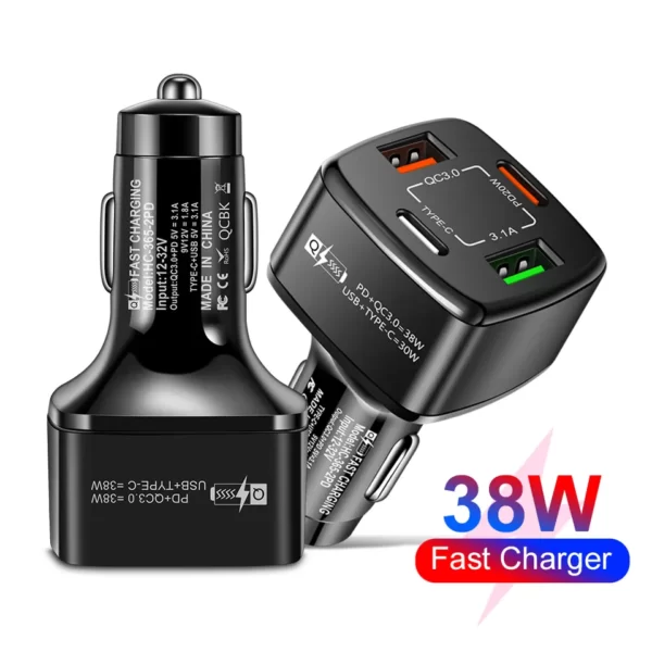 4 in 1 car charger 20 and 35 W
