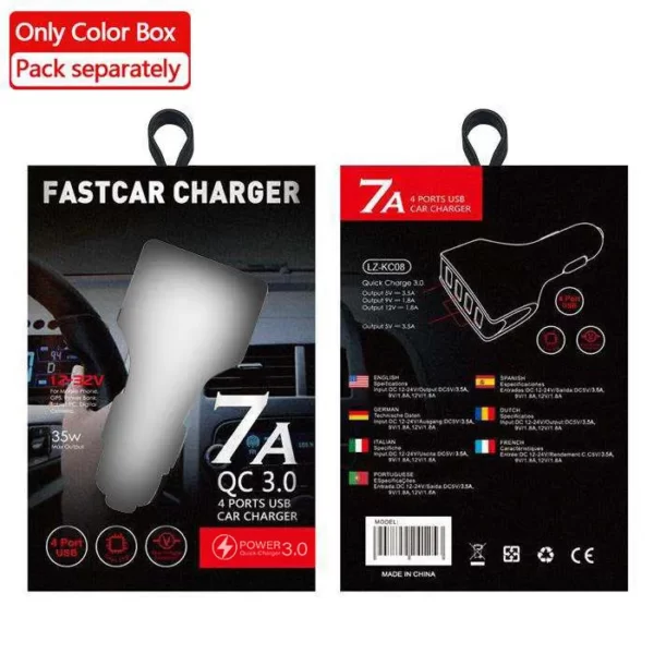 4 port car charger 3.0