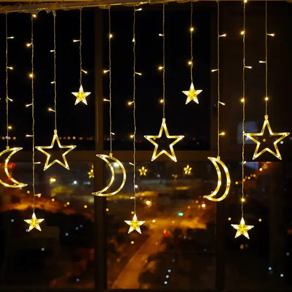RGB Decoration Ramadan star and crescent moon