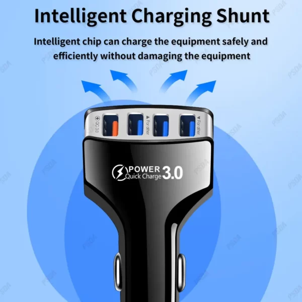 4 port car charger 3.0