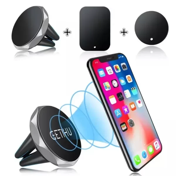 Magnetic car phone holder