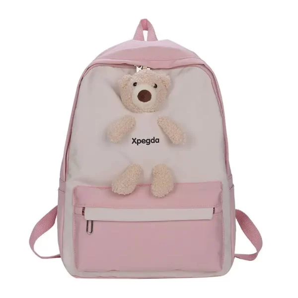 Ornament Bear Cute School Bag for Girls